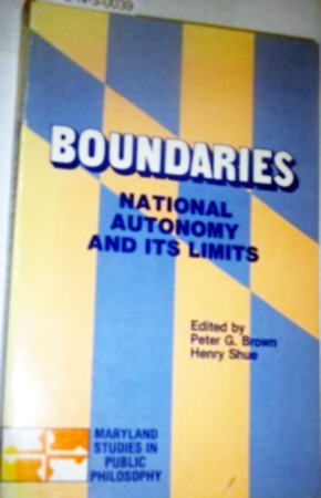 Boundaries: National Autonomy and its Limits Book Cover