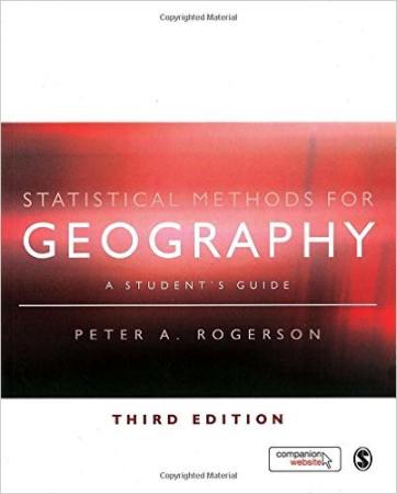 Statistical Methods for Geography: a Student's Guide Book Cover