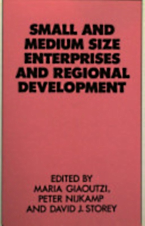 Small and Medium Size Enterprises and Regional Development Book Cover
